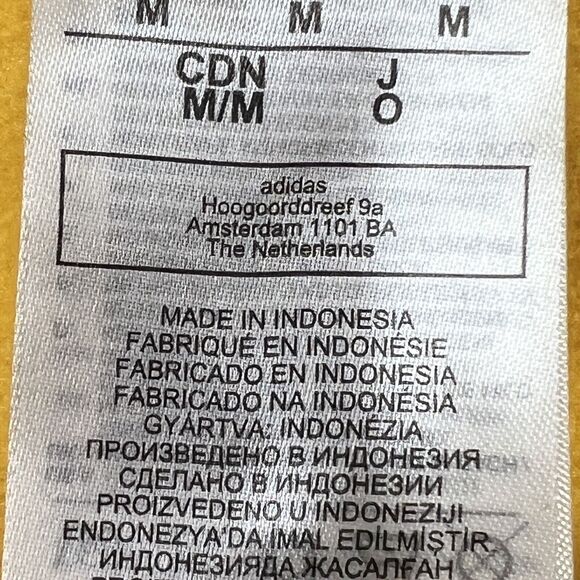 ADIDAS Hoodie Mens Medium Yellow Feel Cozy Pullover Sweatshirt Kangaroo Pouch - Picture 7 of 14